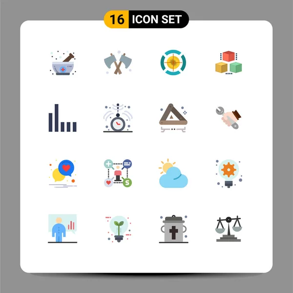 Universal Icon Symbols Group Modern Flat Colors Signal Connection Focus — Διανυσματικό Αρχείο