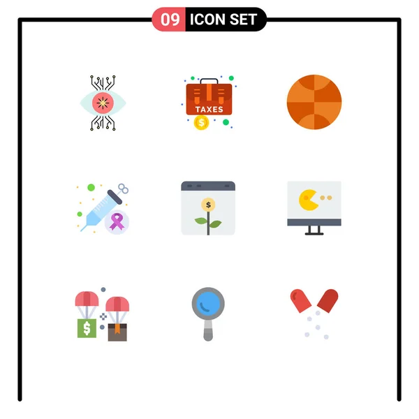 Stock Vector Icon Pack Line Signs Symbols Browser Injection Briefcase — Stock Vector