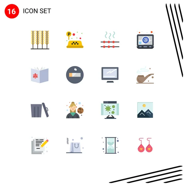 Universal Icon Symbols Group Modern Flat Colors Nonsmoking Mixture Marshmallow —  Vetores de Stock