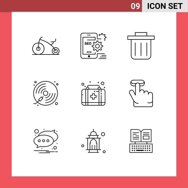 Creative Icons Modern Signs Sysymbols Click Kit Recycling Bin First — Archivo Imágenes Vectoriales