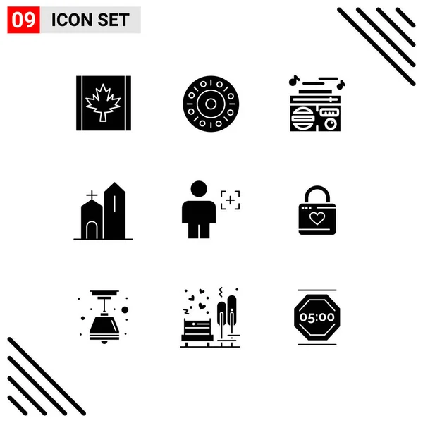 Stock Vector Icon Pack Van Line Tekens Symbolen Voor Mens — Stockvector