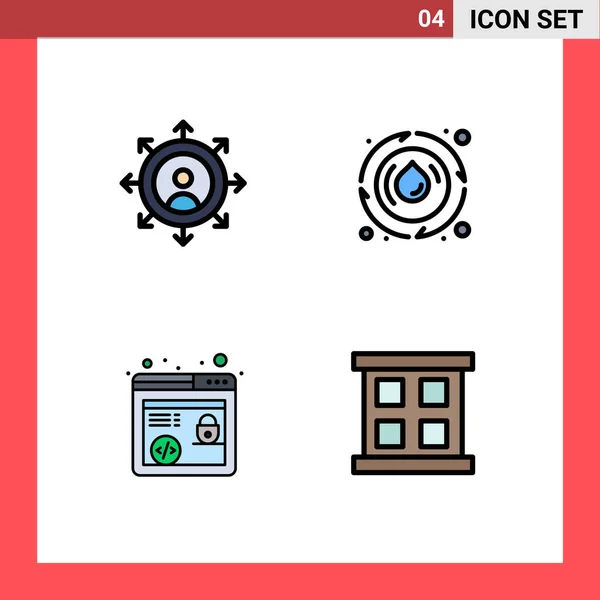 Set Modern Icons Sysymbols Signs Career Browser Seo Droop Energy — Archivo Imágenes Vectoriales