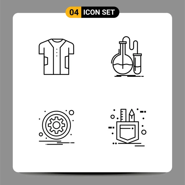 Conjunto Iconos Creativos Universales Simplemente Vector Ilustraciones Para Aplicaciones Web — Archivo Imágenes Vectoriales