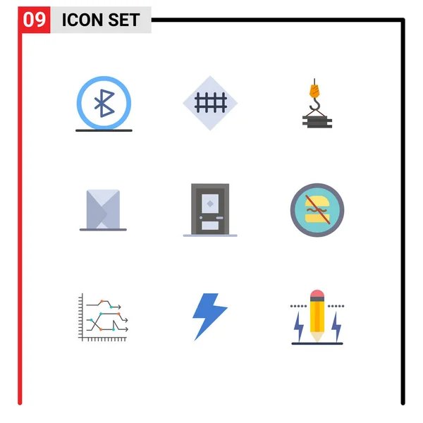 Stock Vector Icon Pack Mit Linienzeichen Und Symbolen Für Post — Stockvektor