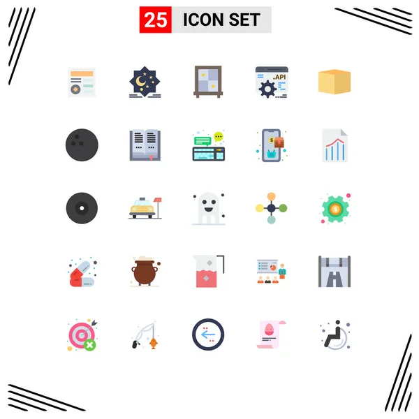 Creative Icons Modern Jelek Szimbólumok Apartman App Kerítés Táska Mac — Stock Vector