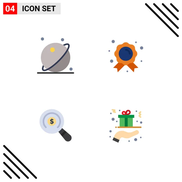Flat Icon Concept Websites Mobile Apps Astronomy Ecommerce Space Badge — 스톡 벡터