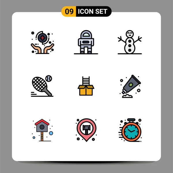 Stock Vector Icon Pack Line Signs Symbols Success Box Suit — Stock Vector