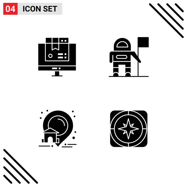 Ensemble Symboles Modernes Icônes Interface Utilisateur Signes Pour Boîte Maison — Image vectorielle