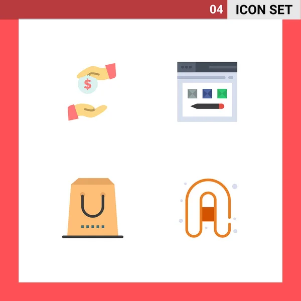 User Interface Flat Icon Pack Modern Signs Symbols Bribe Buy — Vetor de Stock