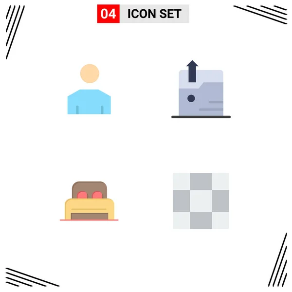 Universal Flat Icons Set Web Mobile Applications Avatar Room Profile — Stockový vektor