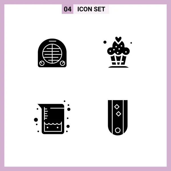 Universal Icon Symbols Group Modern Solid Glyphs Fan Tube Home — Vetor de Stock