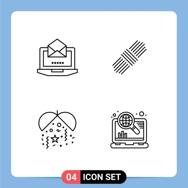 Conjunto Iconos Creativos Universales Simplemente Vector Ilustraciones Para Aplicaciones Web — Vector de stock