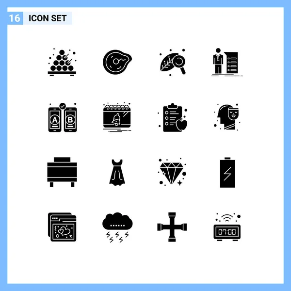 Universal Icon Symbols Group Modern Solid Glyphs Development Meeting Agriculture — Stockvector