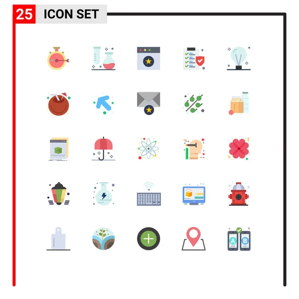 Universal Icon Symbols Group Modern Flat Colors Concept Policy Science — Vetor de Stock