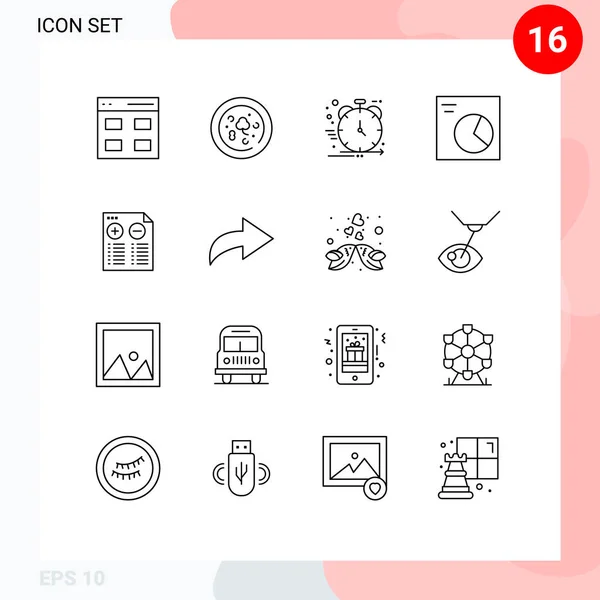 Conjunto Iconos Creativos Universales Simplemente Vector Ilustraciones Para Aplicaciones Web — Vector de stock