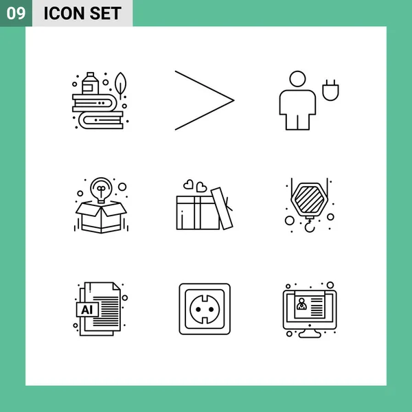 Iconos Creativos Signos Símbolos Modernos Apartamento Aplicación Valla Bolsa Mac — Vector de stock