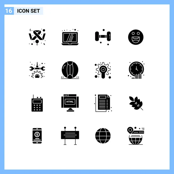 Stock Vector Icon Pack Znaki Symbole Linii Piłki Konserwacji Siłownia — Wektor stockowy
