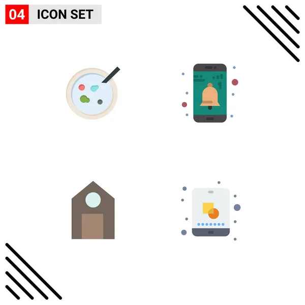 Set Icone Moderne Simboli Segni Petri Imparare Medico Notifica Scienza — Vettoriale Stock