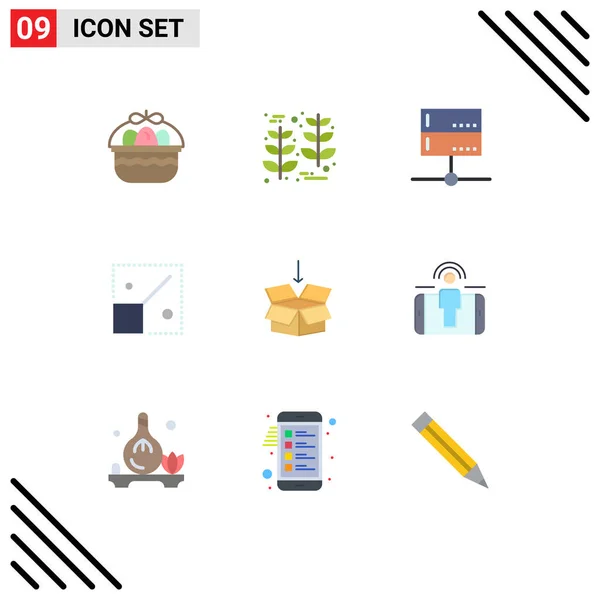 Creative Icons Modern Signs Sysymbols Box Design Admin Resize Signal — Vector de stock