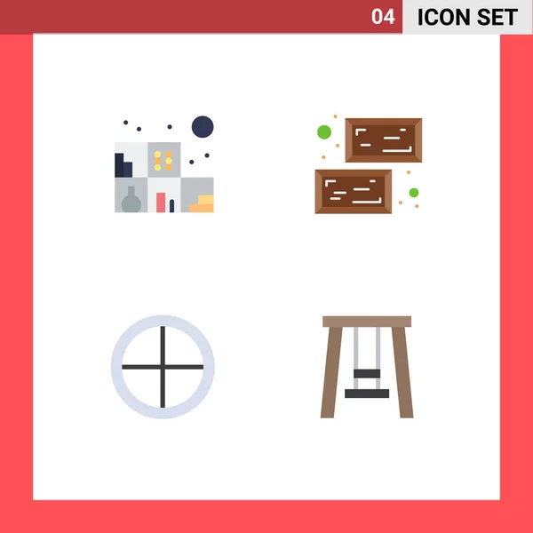 Felhasználói Felület Lapos Ikon Csomag Modern Jelek Szimbólumok Otthon Katonai — Stock Vector
