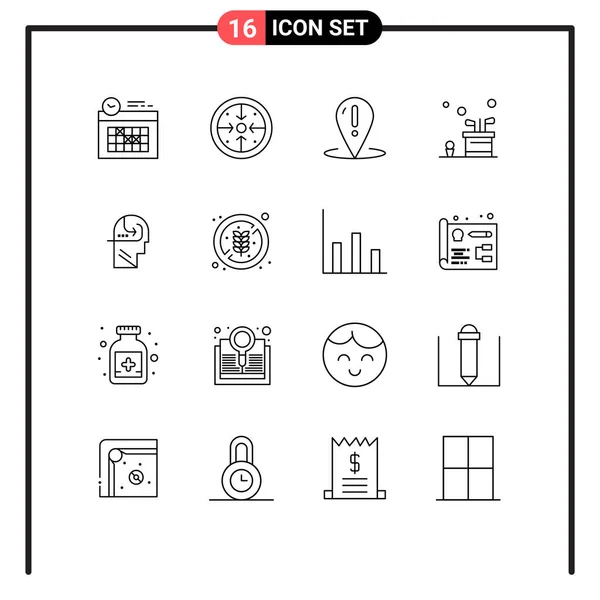 Creative Icons Modern Signs Sysymbols Game Caddy Process Bag Point — Vector de stock