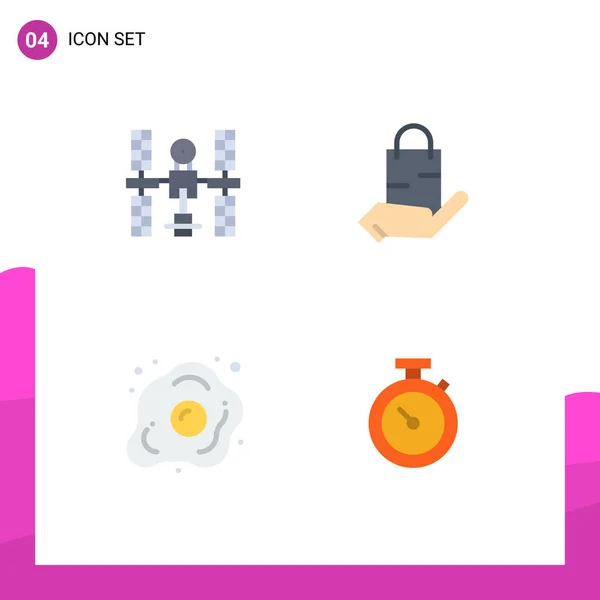 Set Modern Icons Symbols Signs Complex Hand Satellite Ecommerce Egg — Stock Vector