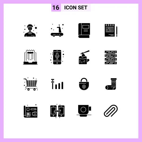 Ensemble Symboles Modernes Icônes Interface Utilisateur Signes Pour Entreprise Liste — Image vectorielle