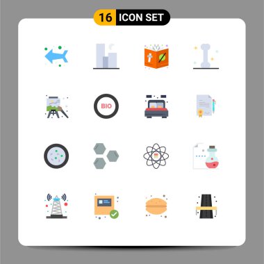 Sanat, tıp, İncil, kemik, din Yaratıcı Vektör Tasarım Elemanları Düzenleme Paketi gibi Web Yazdırma Ortamı için 16 Modern Düz Renk İşareti ve Sembolü Paketi