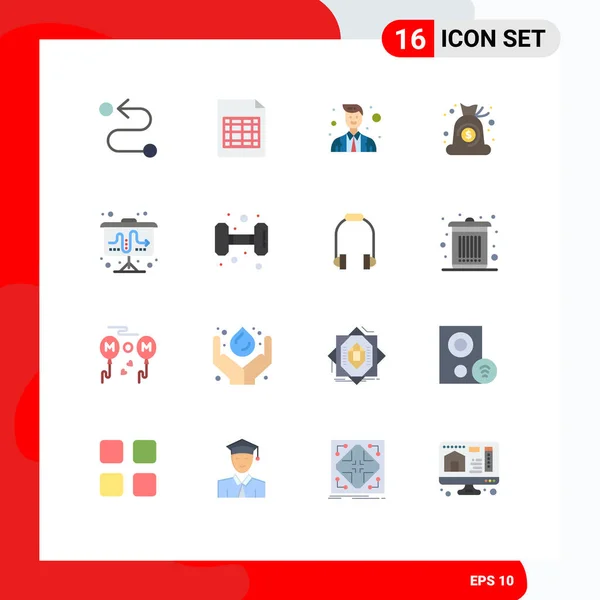 Set Dari Modern Icons Tanda Tanda Untuk Taktik Pasar Petugas - Stok Vektor