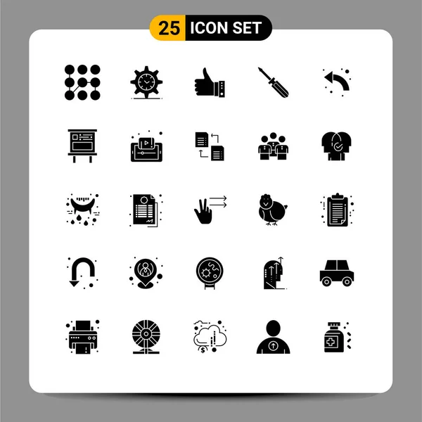 Stock Vector Icon Pack Mit Linienzeichen Und Symbolen Für Werkzeug — Stockvektor