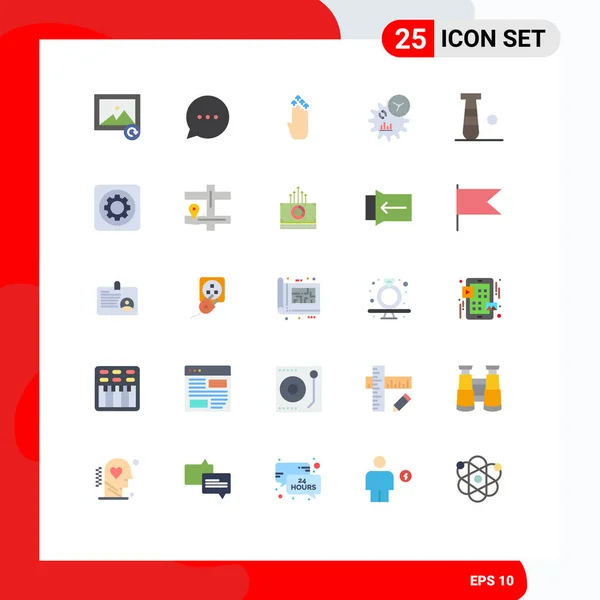Creatieve Iconen Moderne Tekens Symbolen Van Appartement App Hek Tas — Stockvector
