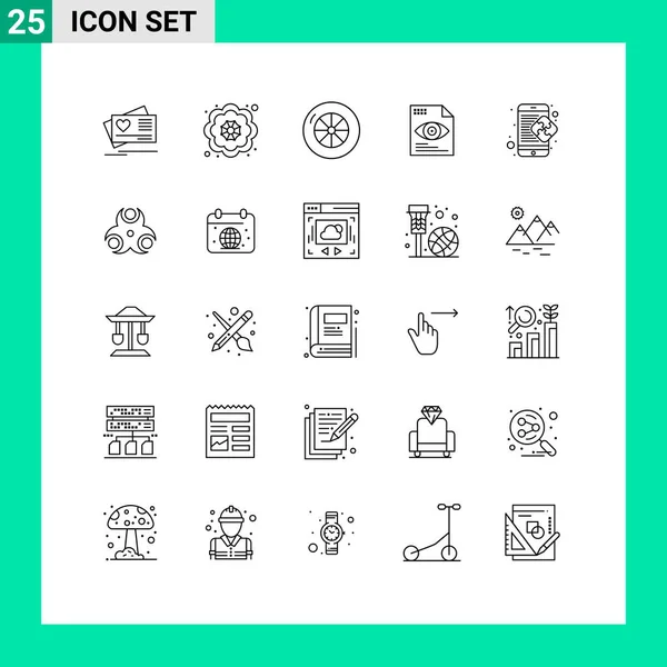 Stock Vector Icon Pack Signos Símbolos Línea Para Solución Negocio — Archivo Imágenes Vectoriales