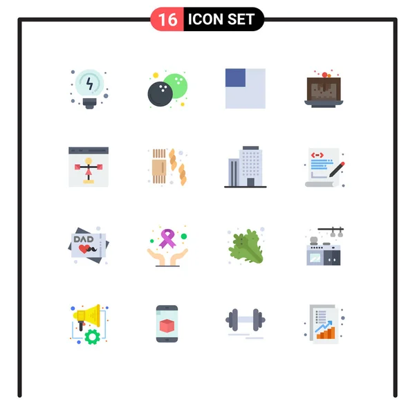 Universal Icon Symbols Group Modern Flat Colors Programming Development Baking — 스톡 벡터