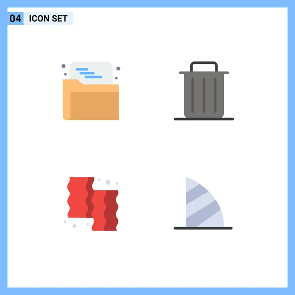 Pictograma Conjunto Iconos Planos Simples Seo Animal Datos Reciclaje Cocción — Vector de stock