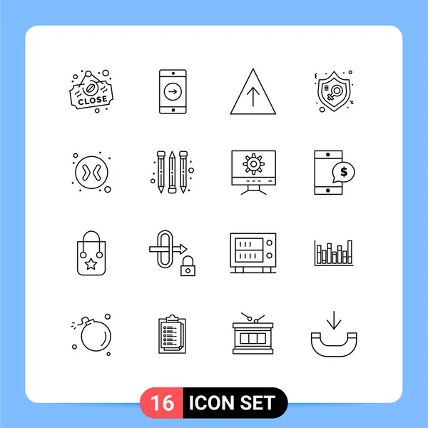 Conjunto Iconos Creativos Universales Simplemente Vector Ilustraciones Para Aplicaciones Web — Vector de stock