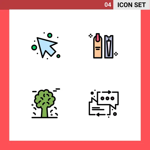 2014 Mobile Interface Filledline Flat Color Set Pictograms Arrow Arctic — 스톡 벡터