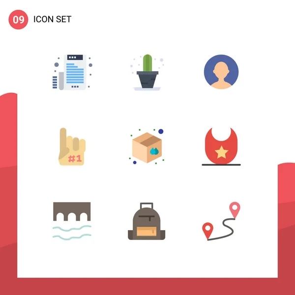 Creative Icons Modern Jelek Szimbólumok Nyomtatás Áruk Felhasználó Doboz Hab — Stock Vector