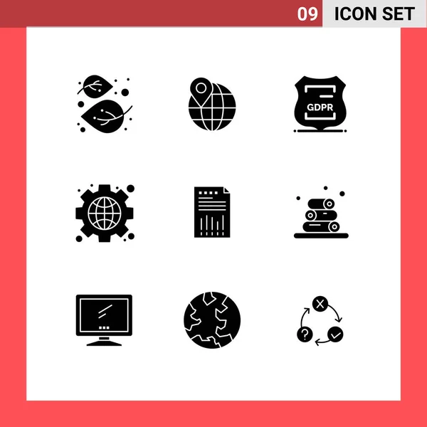 Icône Vectorielle Stock Paquet Signes Symboles Ligne Pour Tableur Web — Image vectorielle