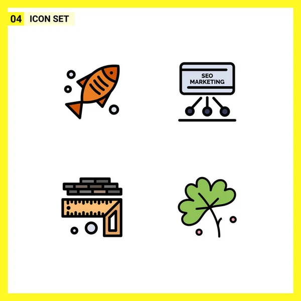 Stock Vector Icon Pack Mit Linienzeichen Und Symbolen Für Medizin — Stockvektor