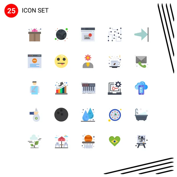 Stock Vector Icon Pack Mit Linienzeichen Und Symbolen Für Pfeil — Stockvektor