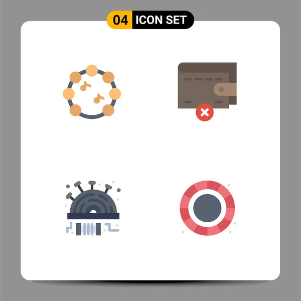 User Interface Flat Icon Pack Signes Symboles Modernes Musique Point — Image vectorielle