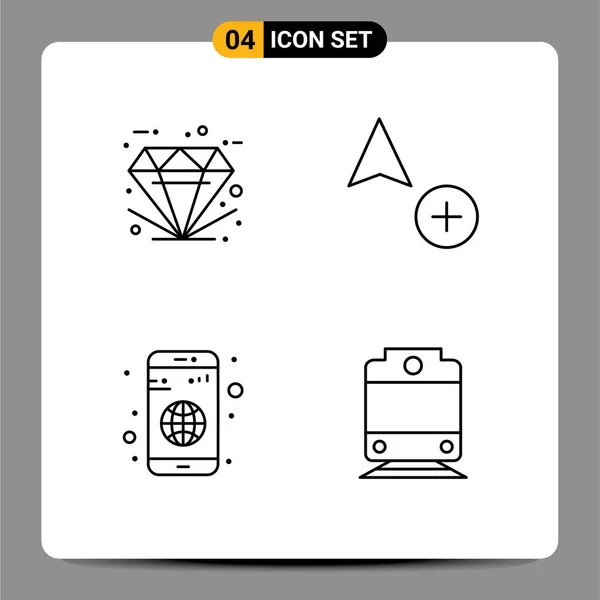 Iconos Creativos Signos Símbolos Modernos Mejor Aplicación Premium Copia Elementos — Vector de stock