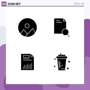 Düzenlenebilir 4 Basit Katı Katı Şekil Paketi Resim, grafik, arama, belge, grafik Düzenlenebilir Vektör Tasarım Elemanları