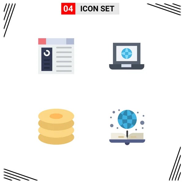 Universal Flat Icons Set Web Mobile Applications App Drink Website — Stock Vector