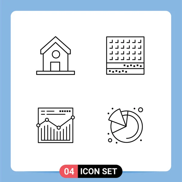 Creative Icons Modern Jelek Szimbólumok Oktatás Elemzés Tudomány Édes Website — Stock Vector