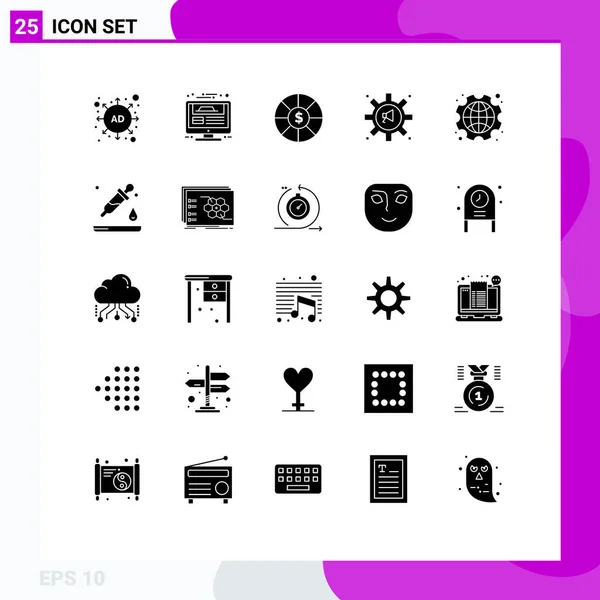 Stock Vector Icon Pack Líneas Signos Símbolos Para Día Megáfono — Archivo Imágenes Vectoriales