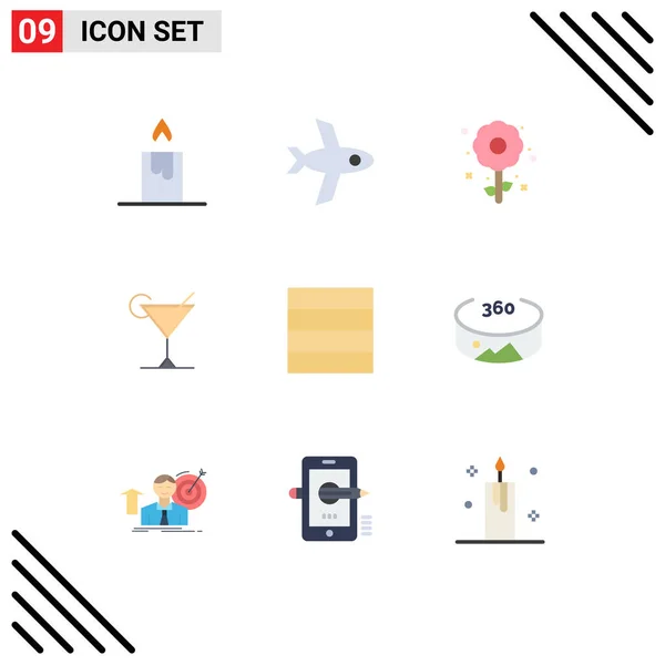 Universal Icon Symbols Group Modern Flat Színek Cél Siker Koktél — Stock Vector