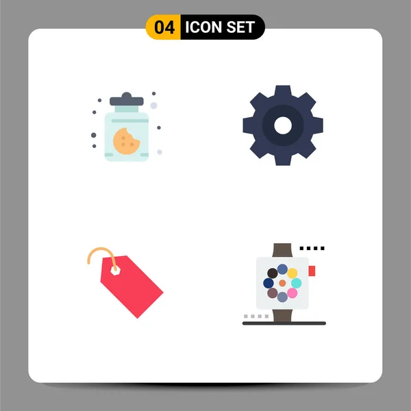 Pack Modern Flat Icons Tekenen Symbolen Voor Web Print Media — Stockvector