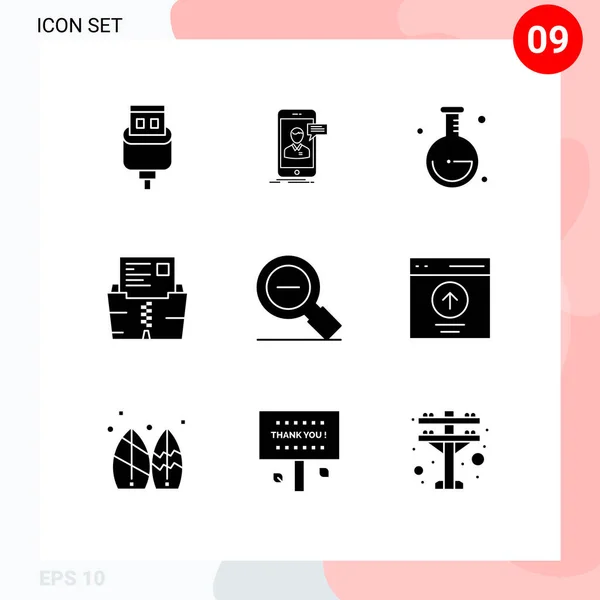 Szerkeszthető Vector Line Pack Egyszerű Solid Glyphs Kevesebb Fájl Online — Stock Vector