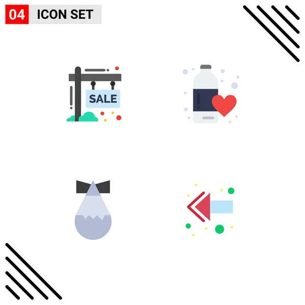 Universal Flat Icon Signs Symbols Board Love Sign Fitness Health — Stock Vector